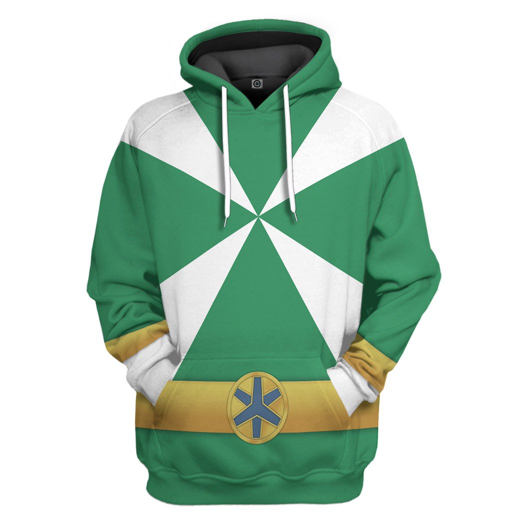 Power Rangers Lightspeed Rescue Green Ranger All Over Print T-Shirt Hoodie Fan Gifts Idea