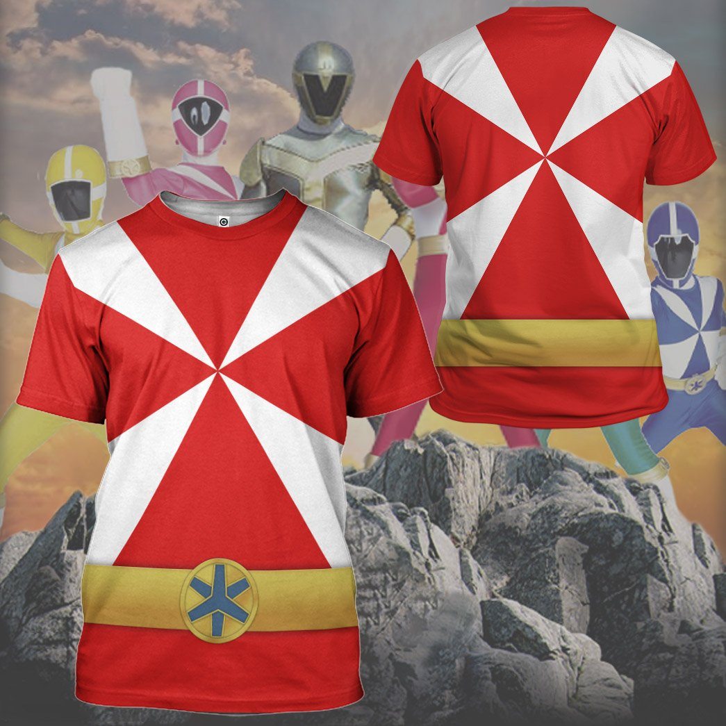 Power Rangers Lightspeed Rescue Red Ranger All Over Print T-Shirt Hoodie Fan Gifts Idea