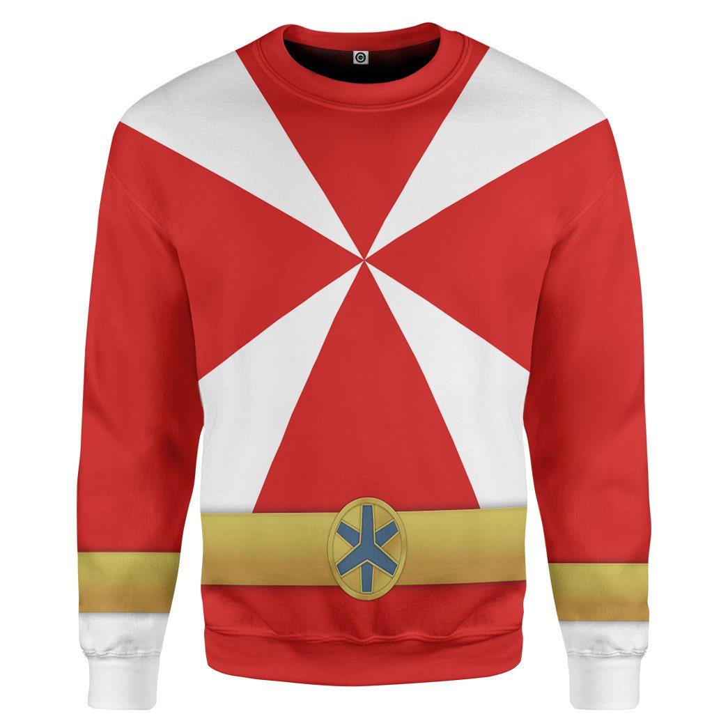 Power Rangers Lightspeed Rescue Red Ranger All Over Print T-Shirt Hoodie Fan Gifts Idea