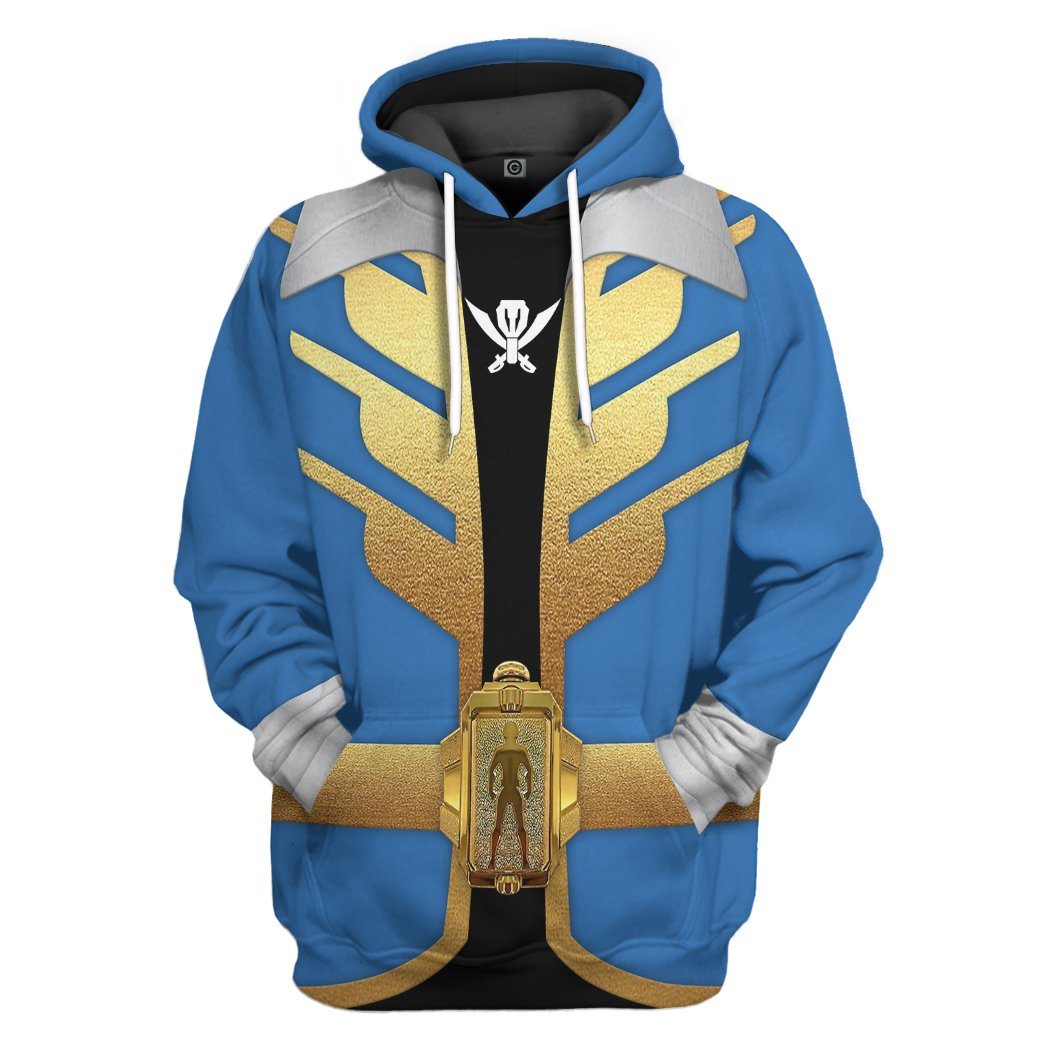 Power Rangers Megaforce Blue Ranger All Over Print T-Shirt Hoodie Fan Gifts Idea