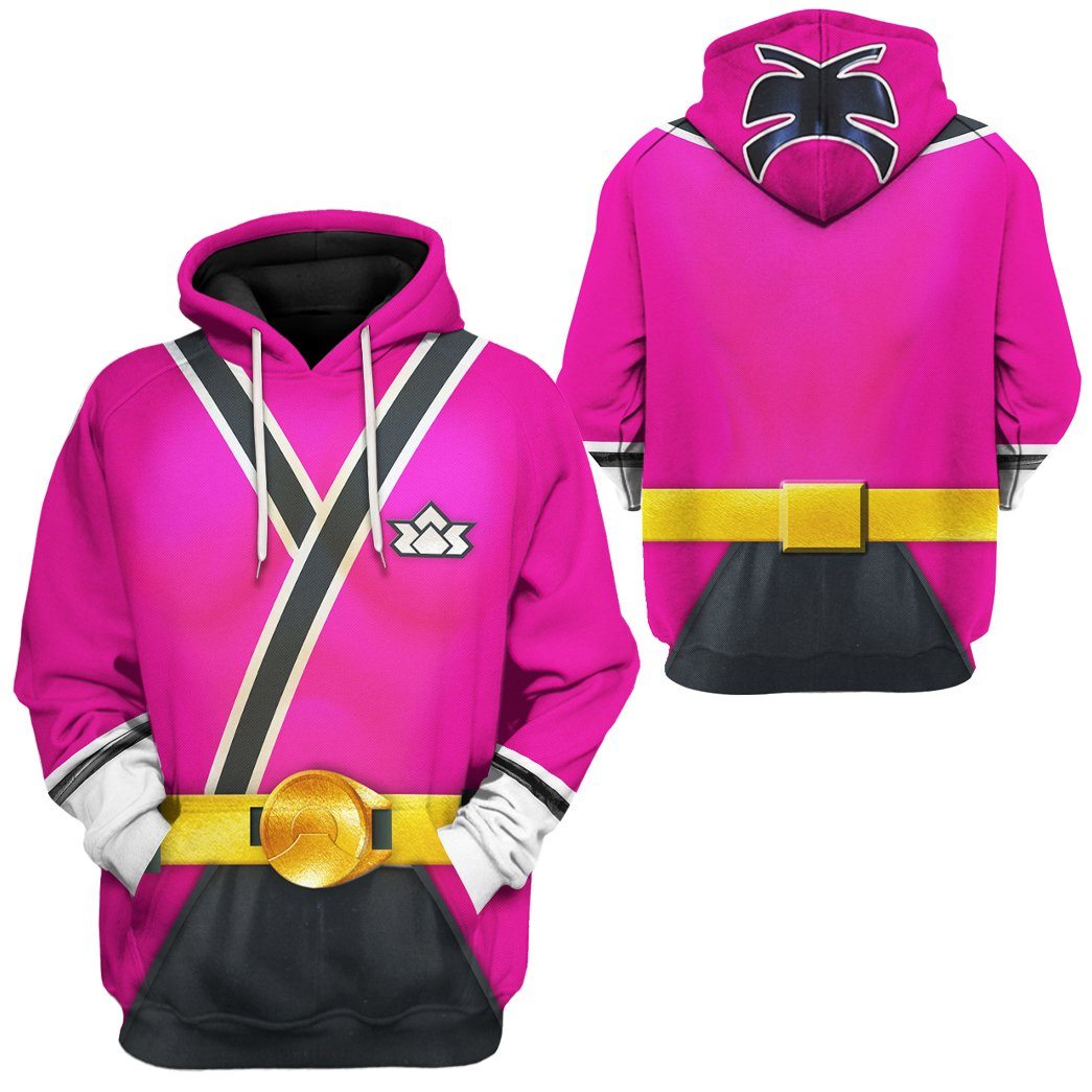 Power Rangers Samurai Pink All Over Print T-Shirt Hoodie Fan Gifts Idea