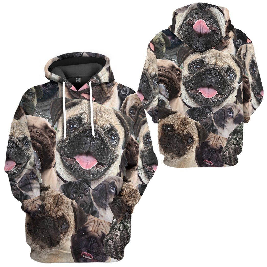 Pug Face Tshirt Hoodie Apparel