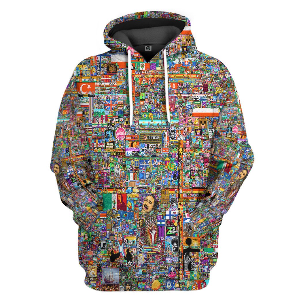 R Place All Over Print T-Shirt Hoodie Fan Gifts Idea