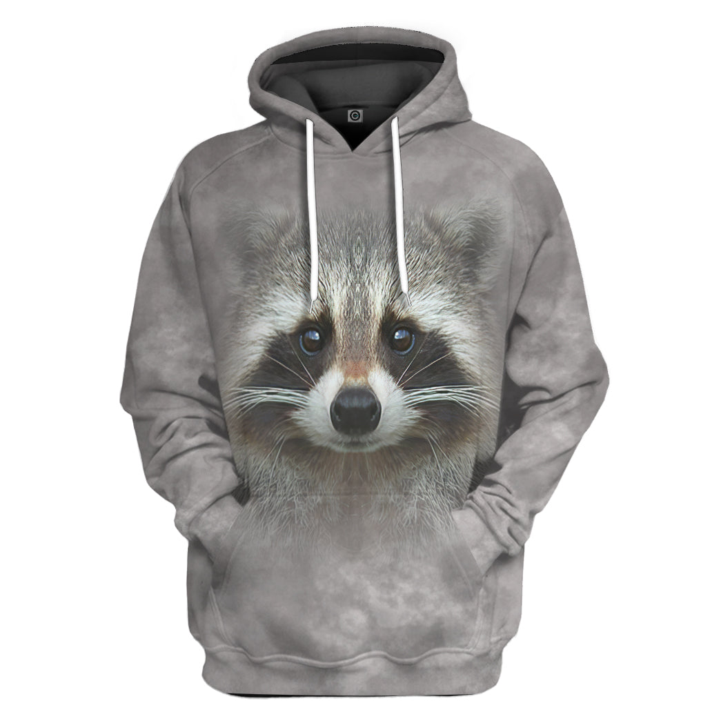 Raccoon All Over Print T-Shirt Hoodie Fan Gifts Idea