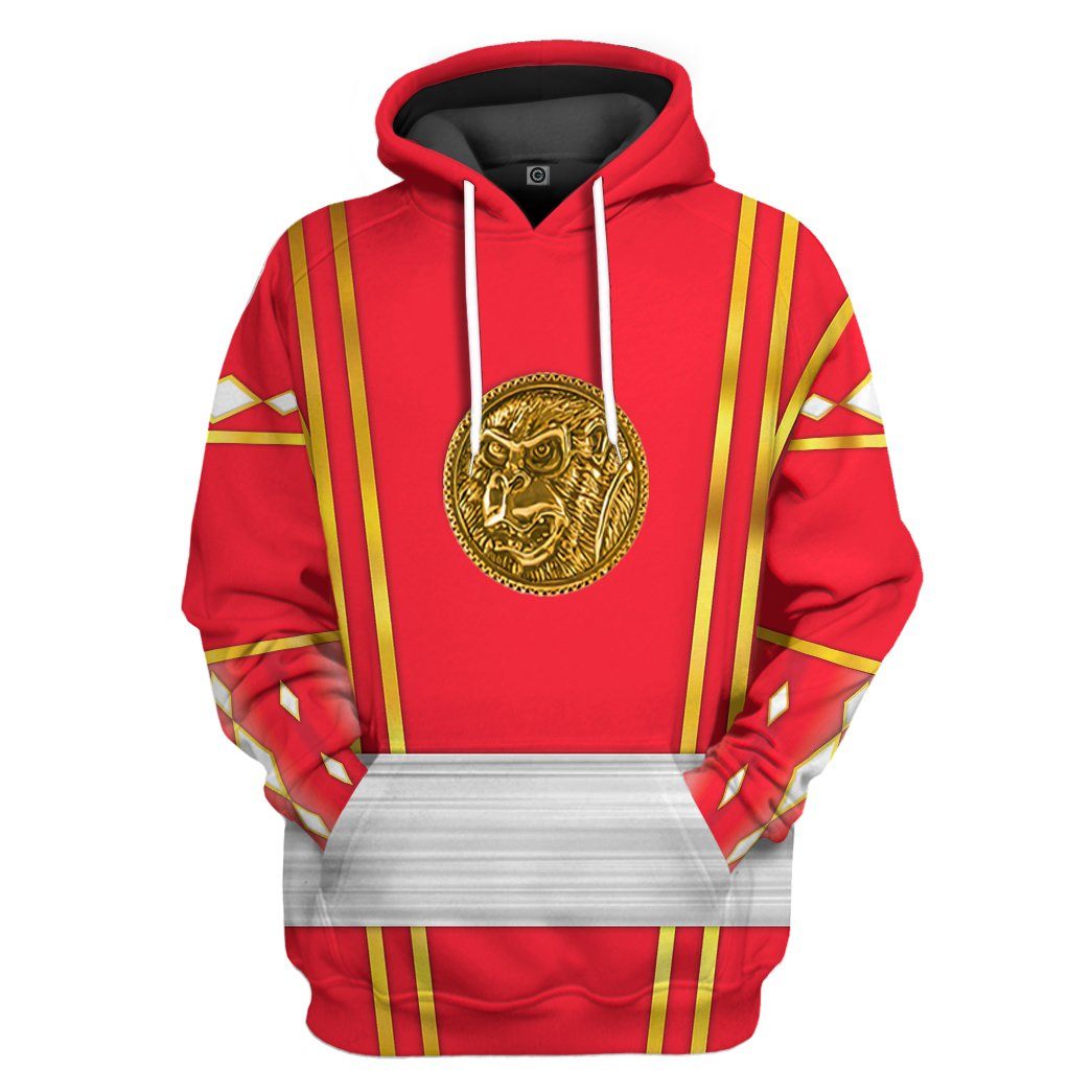 Red Ninja Mighty Morphin Power Rangers All Over Print T-Shirt Hoodie Fan Gifts Idea