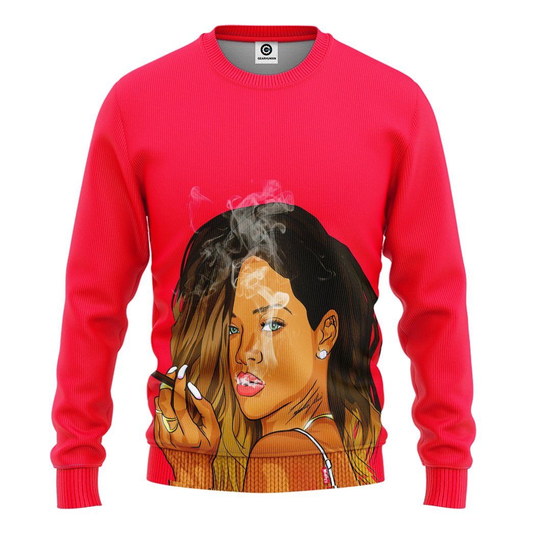 Rihanna All Over Print T-Shirt Hoodie Fan Gifts Idea