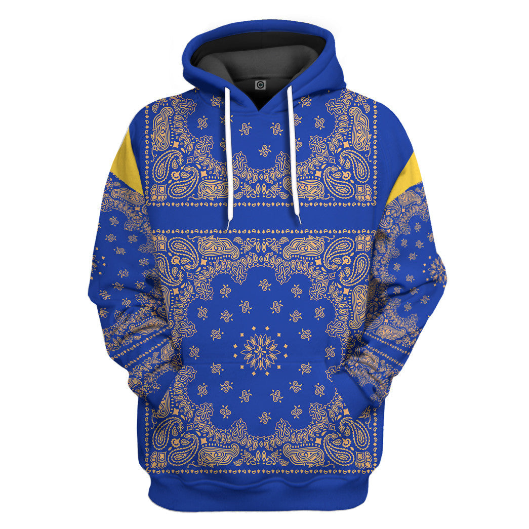 Royal Blue Bandana Snoop All Over Print T-Shirt Hoodie Fan Gifts Idea