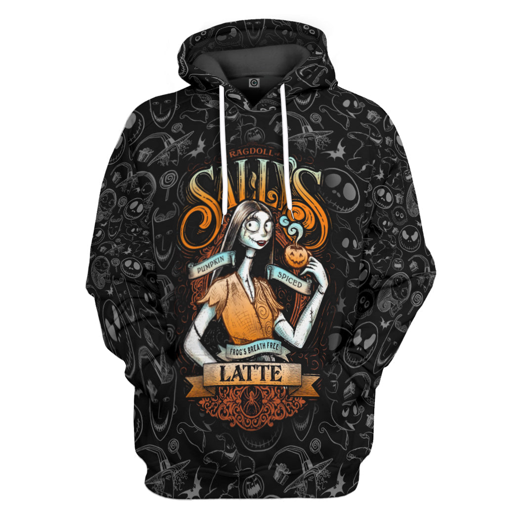 Sallys Ragdoll Pumpkin Spiced Latte All Over Print T-Shirt Hoodie Fan Gifts Idea