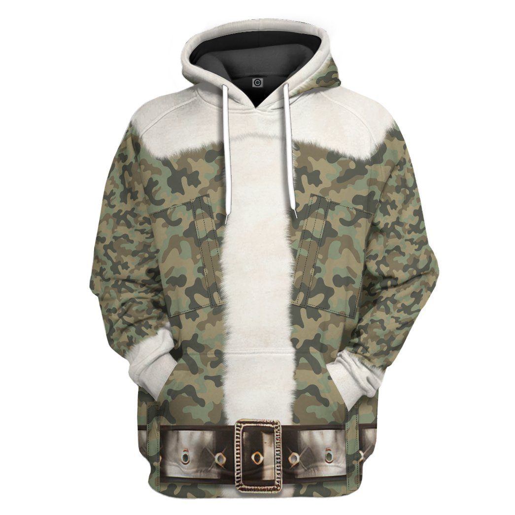 Santa Claus Camouflage Custom Hoodie Apparel