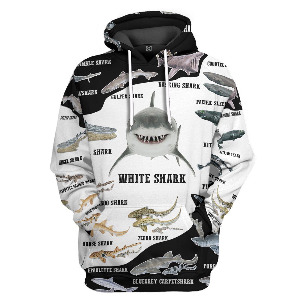 Shark Art All Over Print T-Shirt Hoodie Fan Gifts Idea