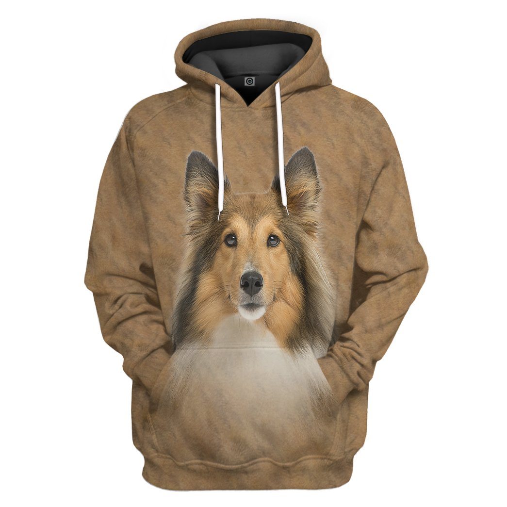 Shetland Sheepdog Dog Front And Back Tshirt Hoodie Apparel