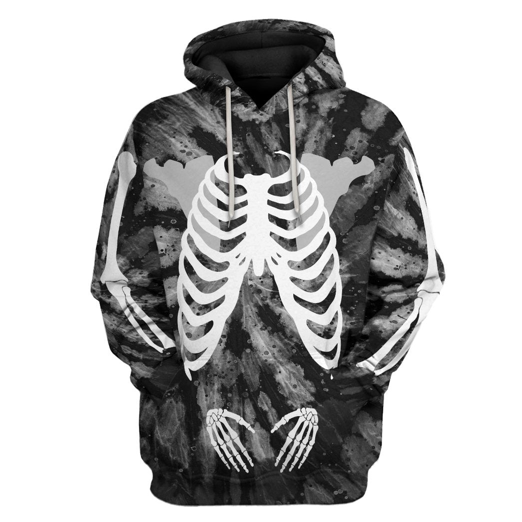 Skeleton Tie Dye Custom Hoodie Apparel