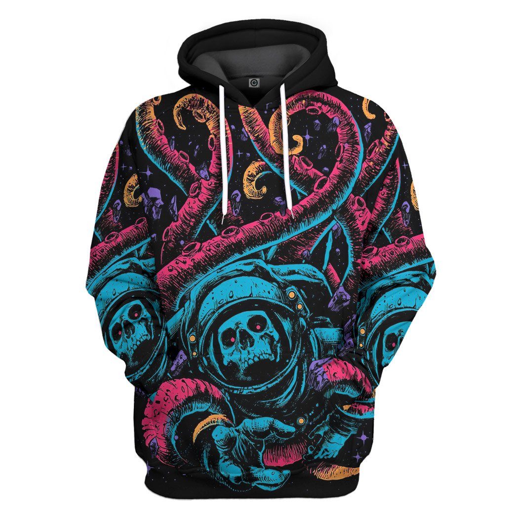 Skull In The Dark Space Custom Hoodies