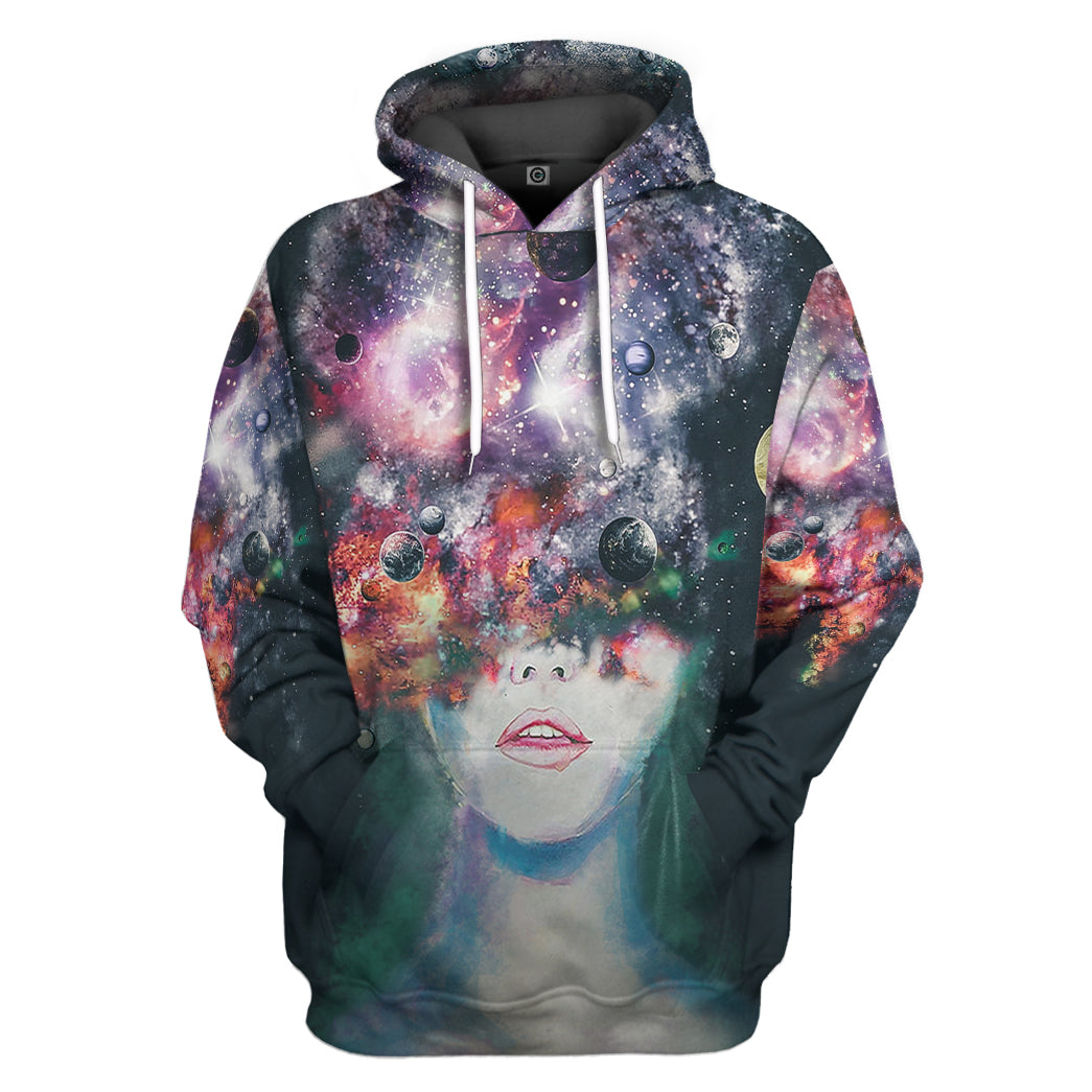 Space Thoughts All Over Print T-Shirt Hoodie Fan Gifts Idea