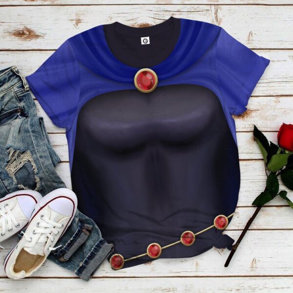 Teen Titan Raven Cosplay All Over Print T-Shirt Hoodie Fan Gifts Idea 7