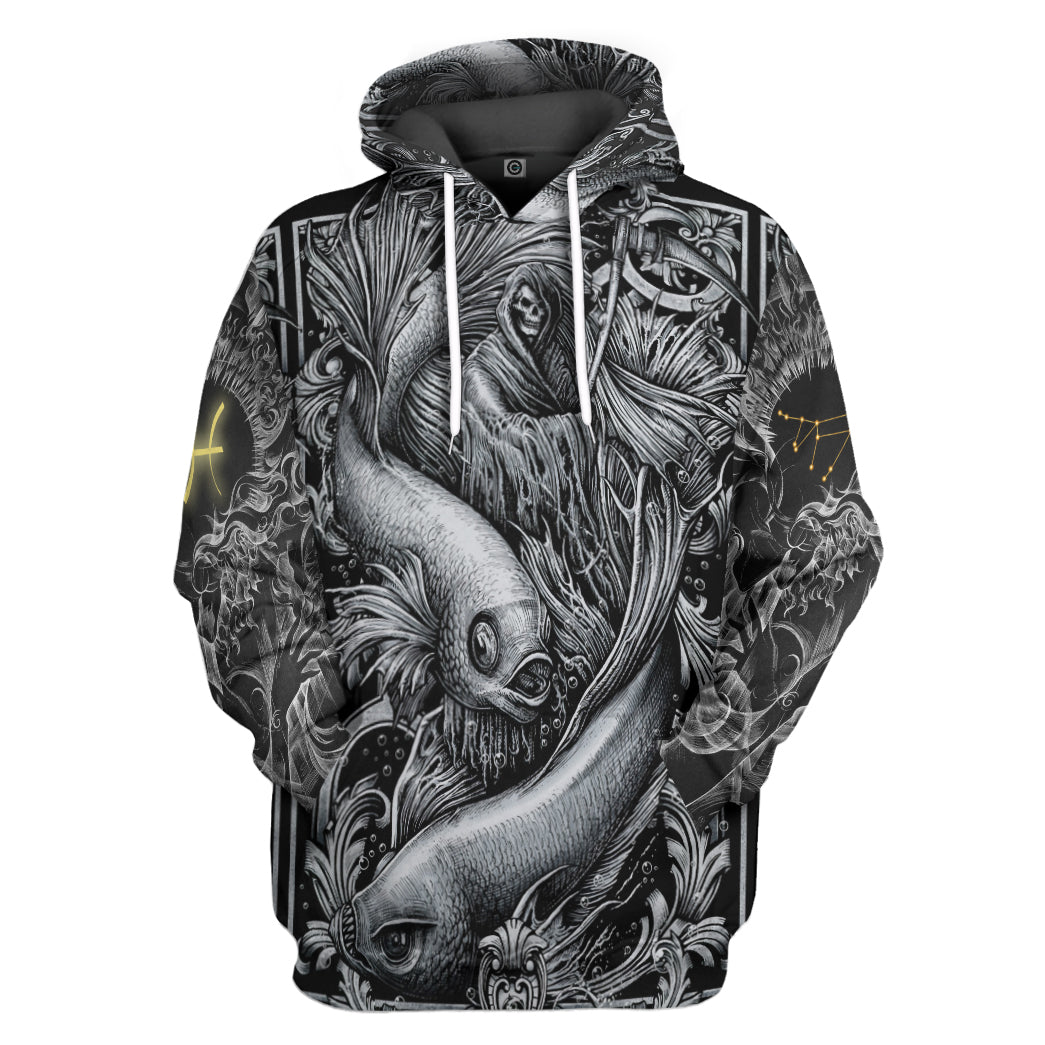 The Dark Side of Pisces All Over Print T-Shirt Hoodie Fan Gifts Idea