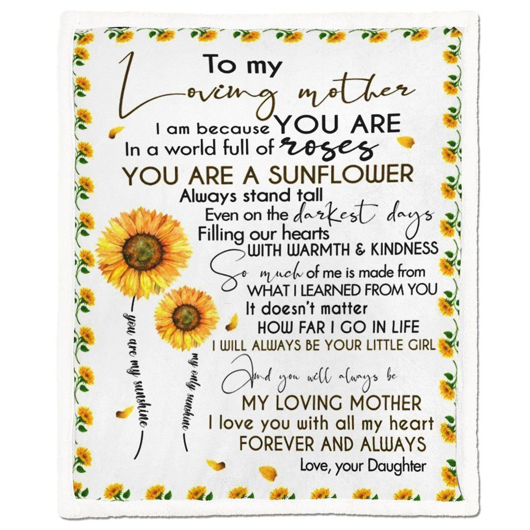 Alldaytee To My Loving Mother Custom Blanket