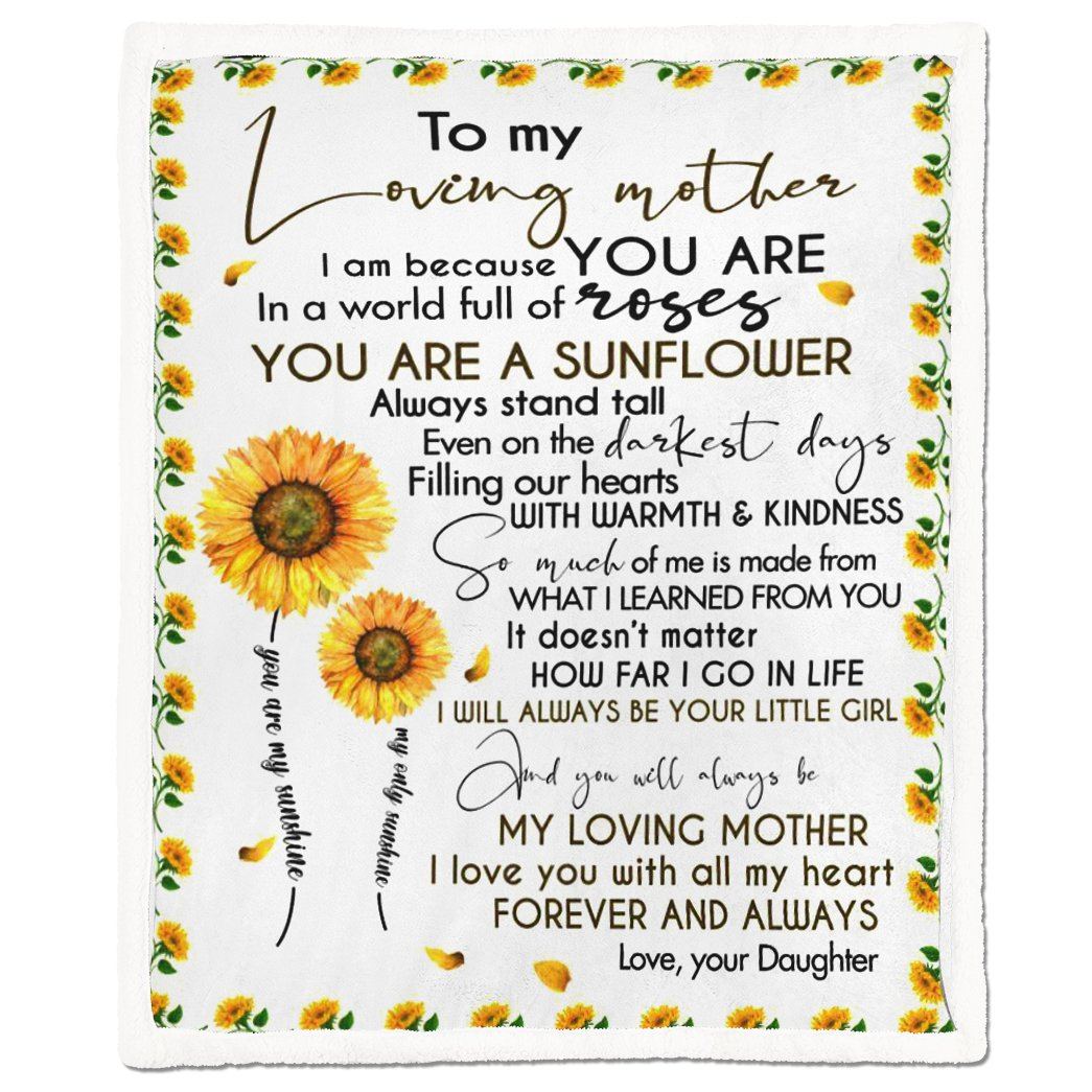 Alldaytee To my loving mother You are sunflower Blanket