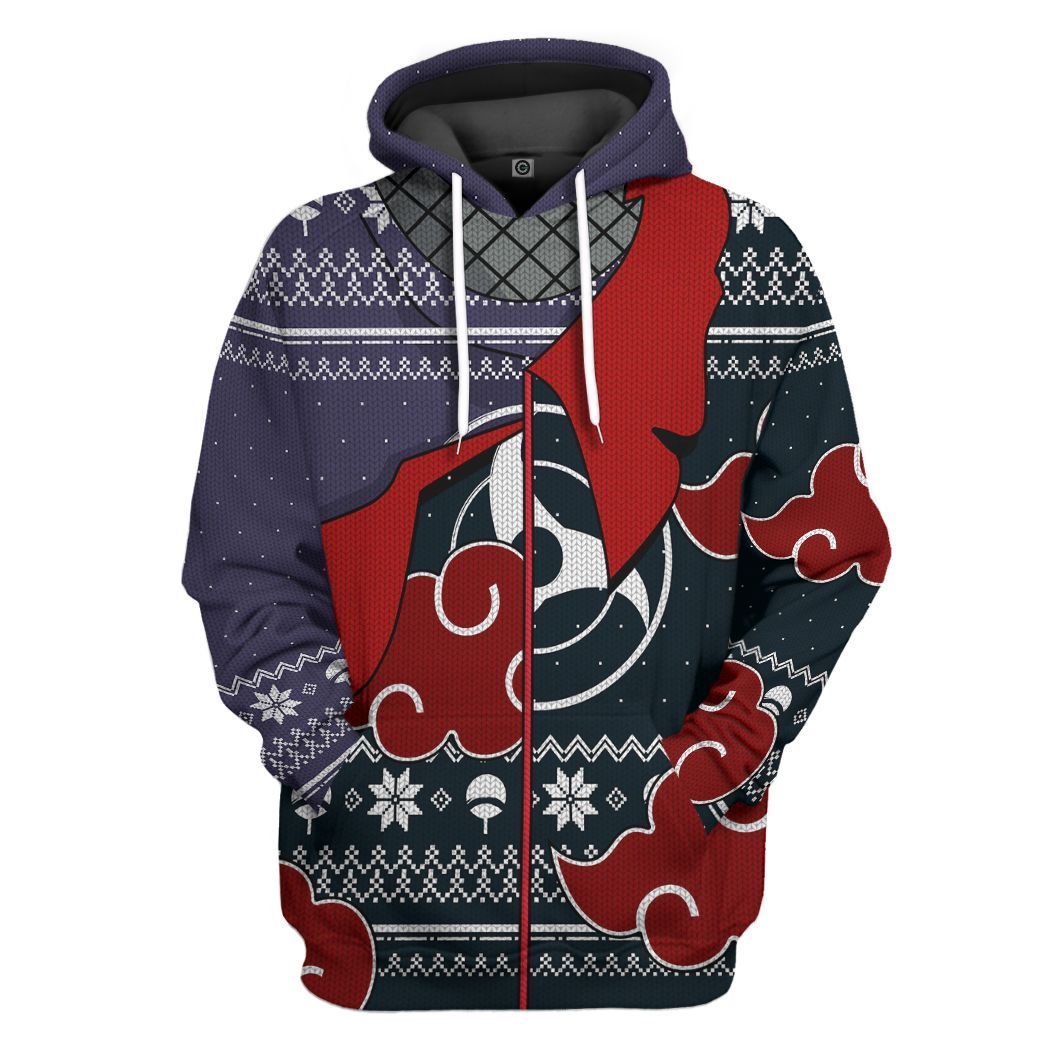 Uchiha Itachi Ugly Christmas Sweater All Over Print T-Shirt Hoodie Fan Gifts Idea