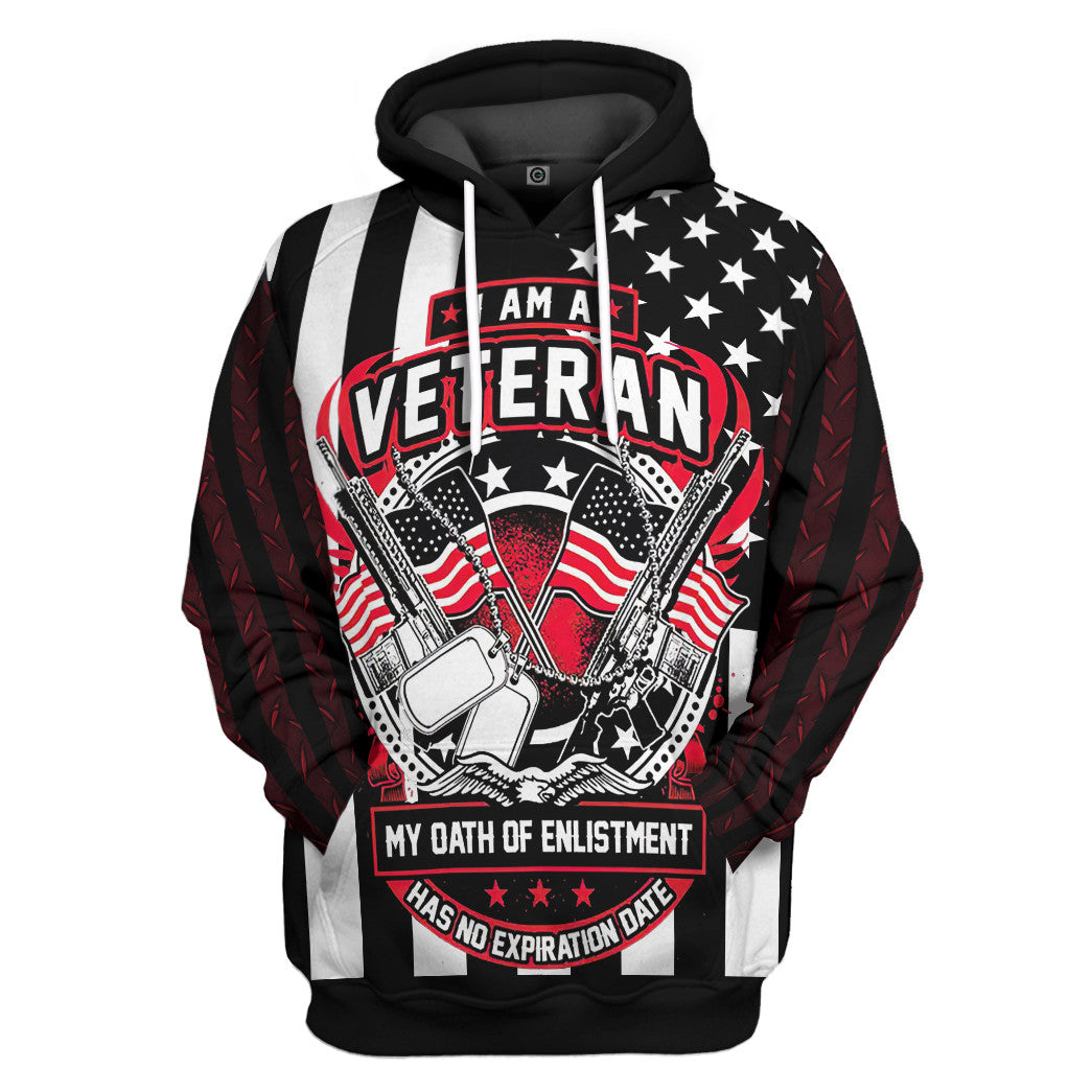 US I Am VeteranCustom Hoodie Tshirt Apparel