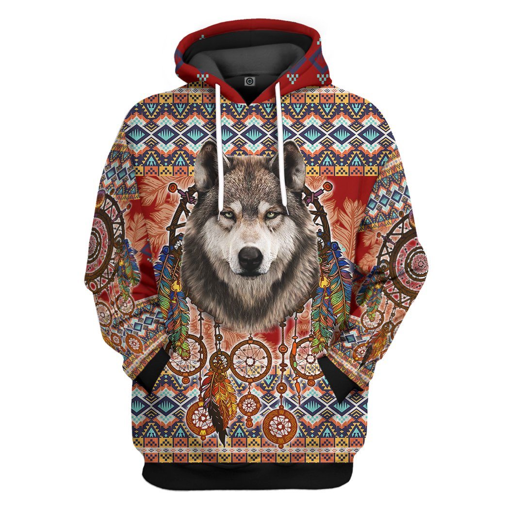 Wolf Native American Tshirt Hoodie Apparel