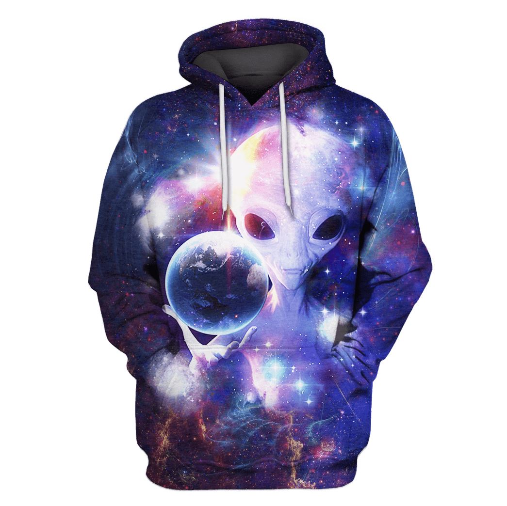 Alien Controlling OuterSpace Custom T-shirt – Hoodies Apparel