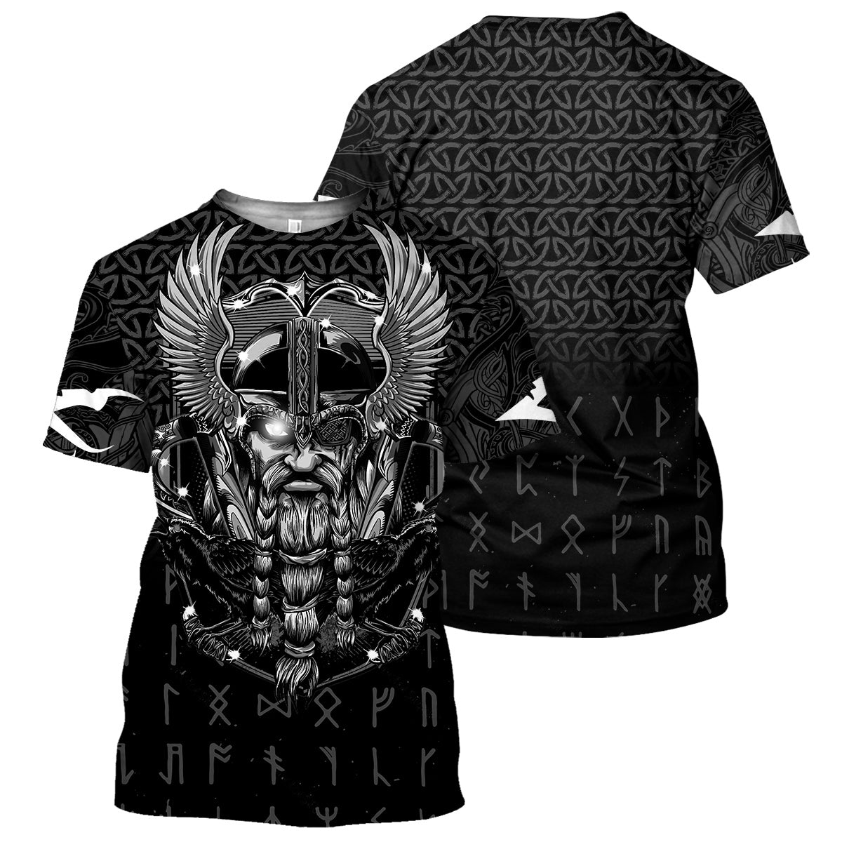 All Black Viking Unique All Over Print T-Shirt Hoodie Gift Ideas 3