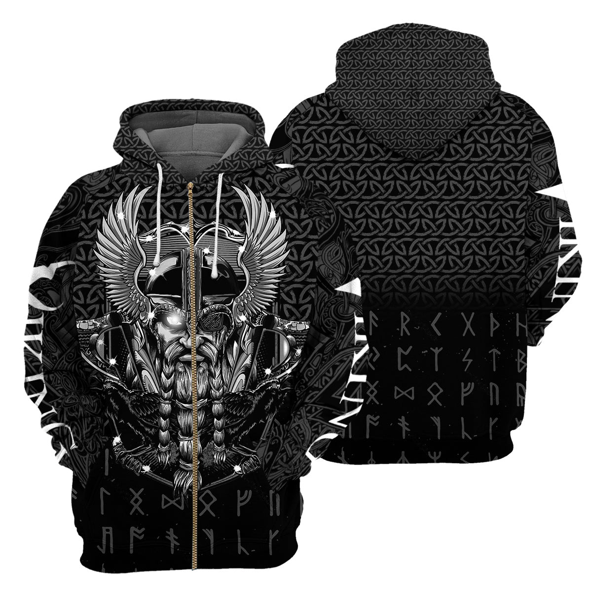 All Black Viking Unique All Over Print T-Shirt Hoodie Gift Ideas 5