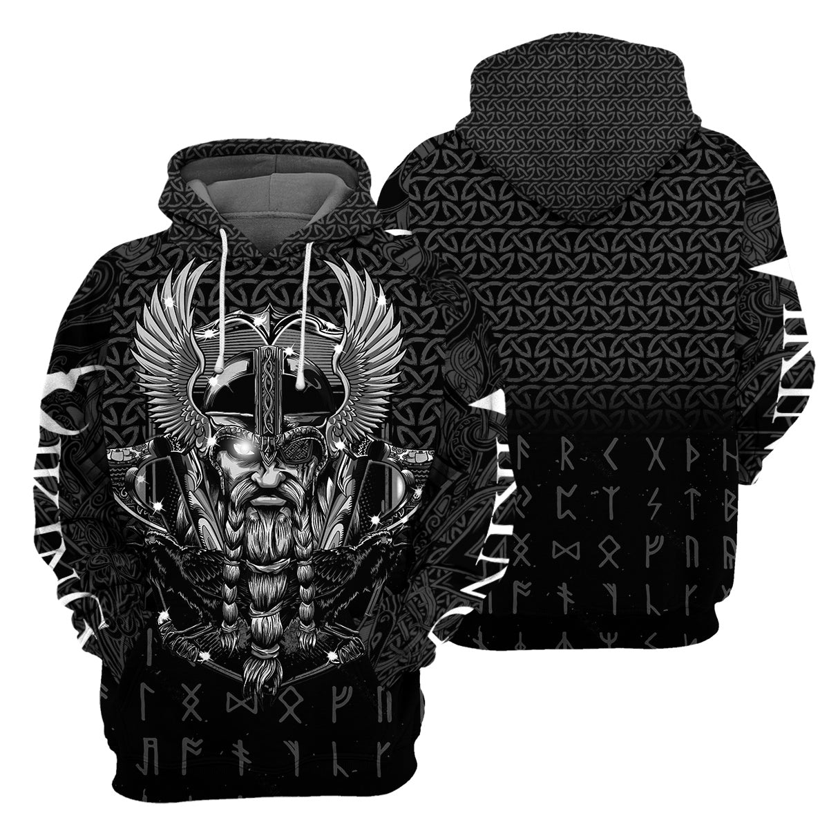 All Black Viking Unique All Over Print T-Shirt Hoodie Gift Ideas