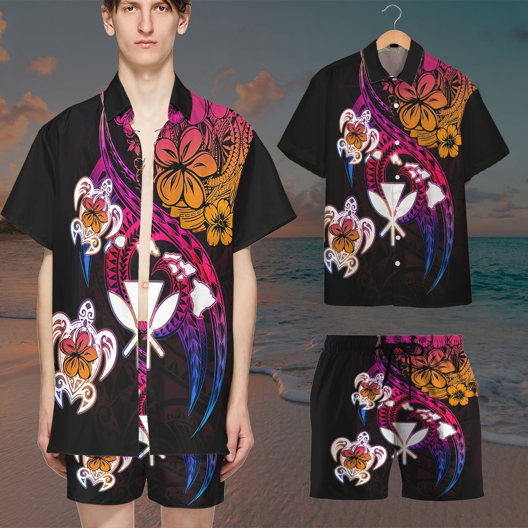 Amazing Polynesian Hawaii Frangipani Flower Custom Short Sleeve Shirt