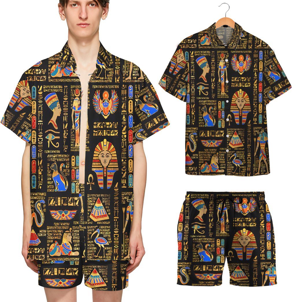 Ancient Egyptian Deities Custom Short Sleeves Shirt 11