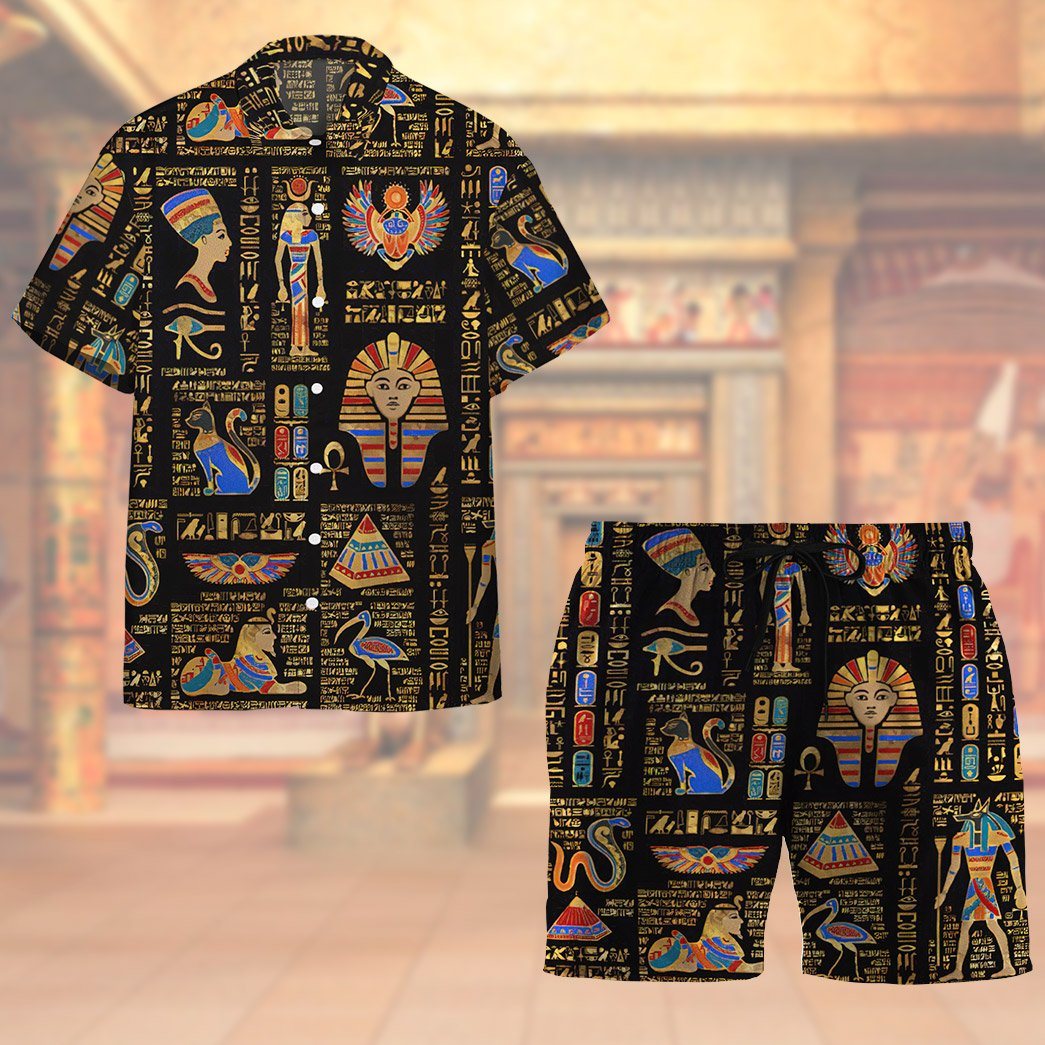 Ancient Egyptian Deities Custom Short Sleeves Shirt 23
