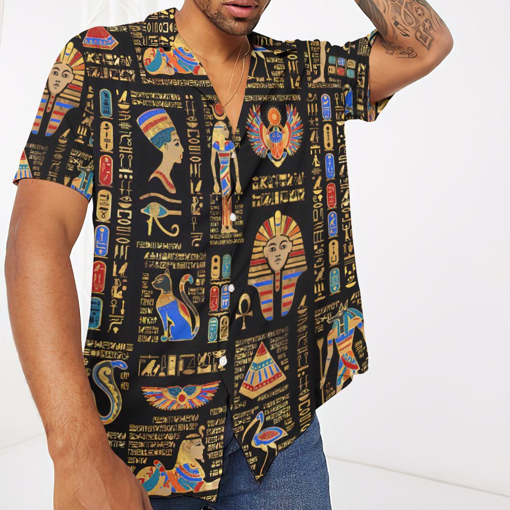 Ancient Egyptian Deities Custom Short Sleeves Shirt 5