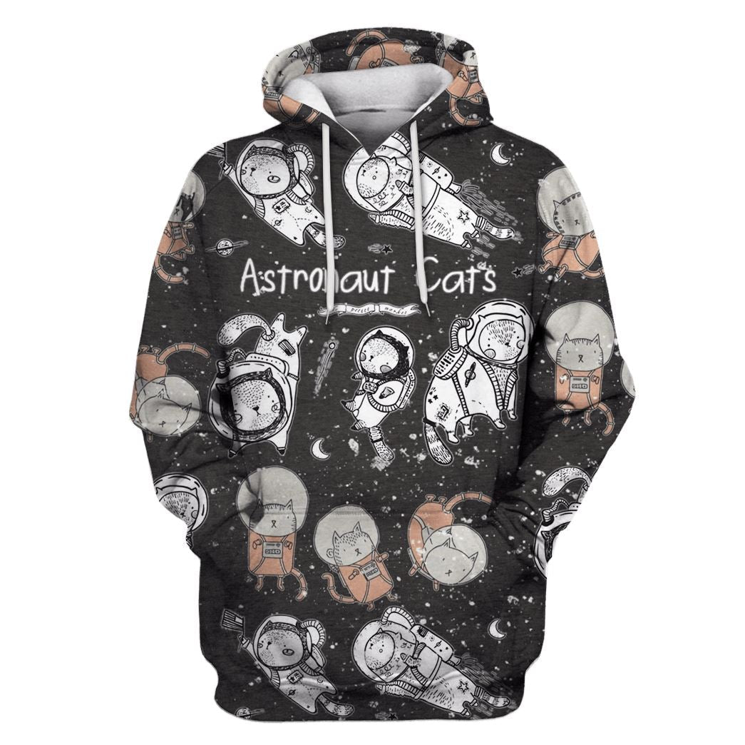 Astronaut Cat OuterSpace Custom T-shirt – Hoodies Apparel