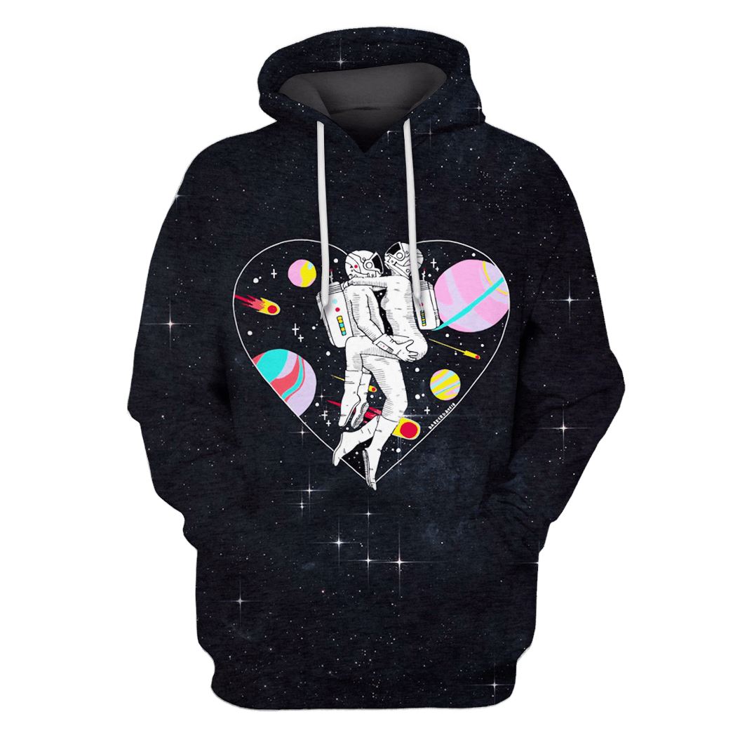 Astronaut Couper Lovers OuterSpace Custom T-shirt – Hoodies Apparel