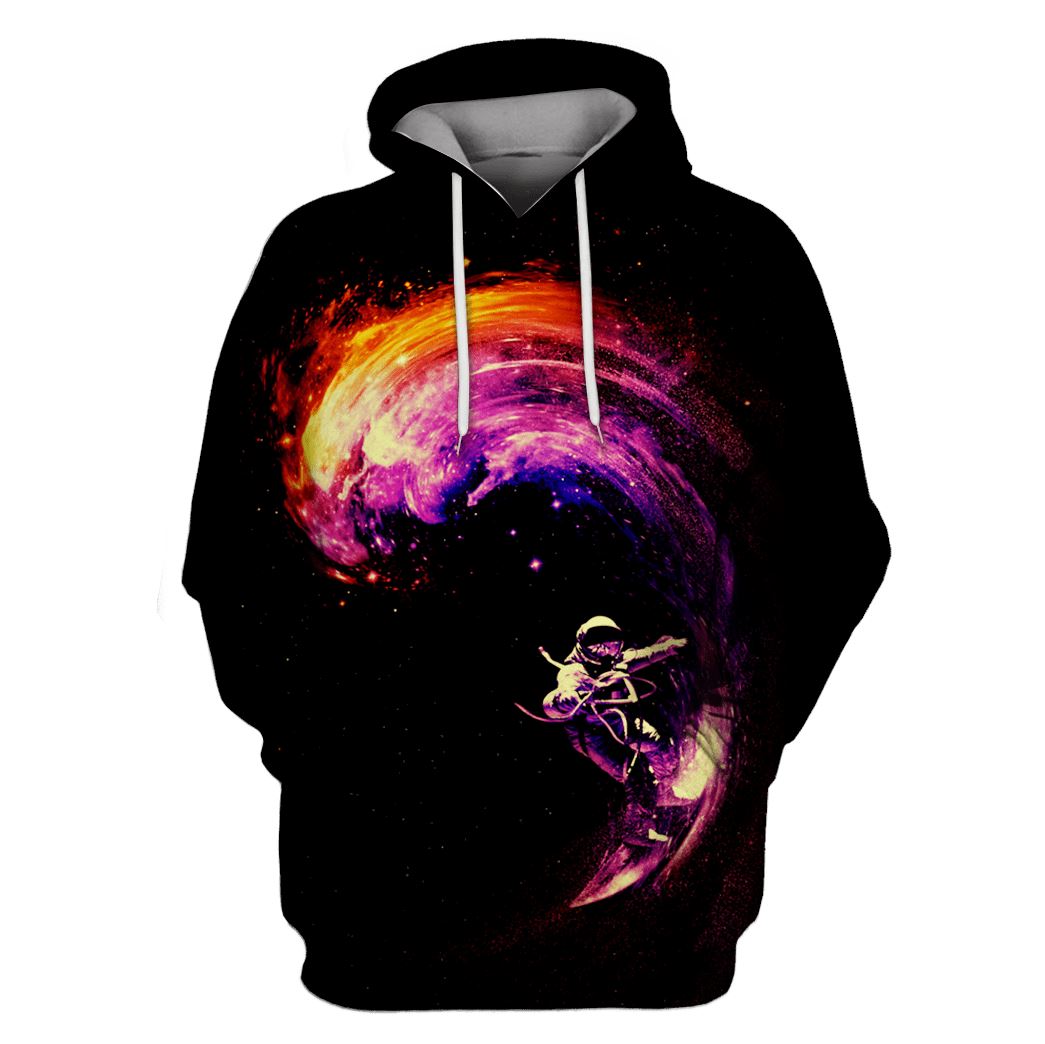 Astronaut facing with waves Custom T-shirt – Hoodies Apparel