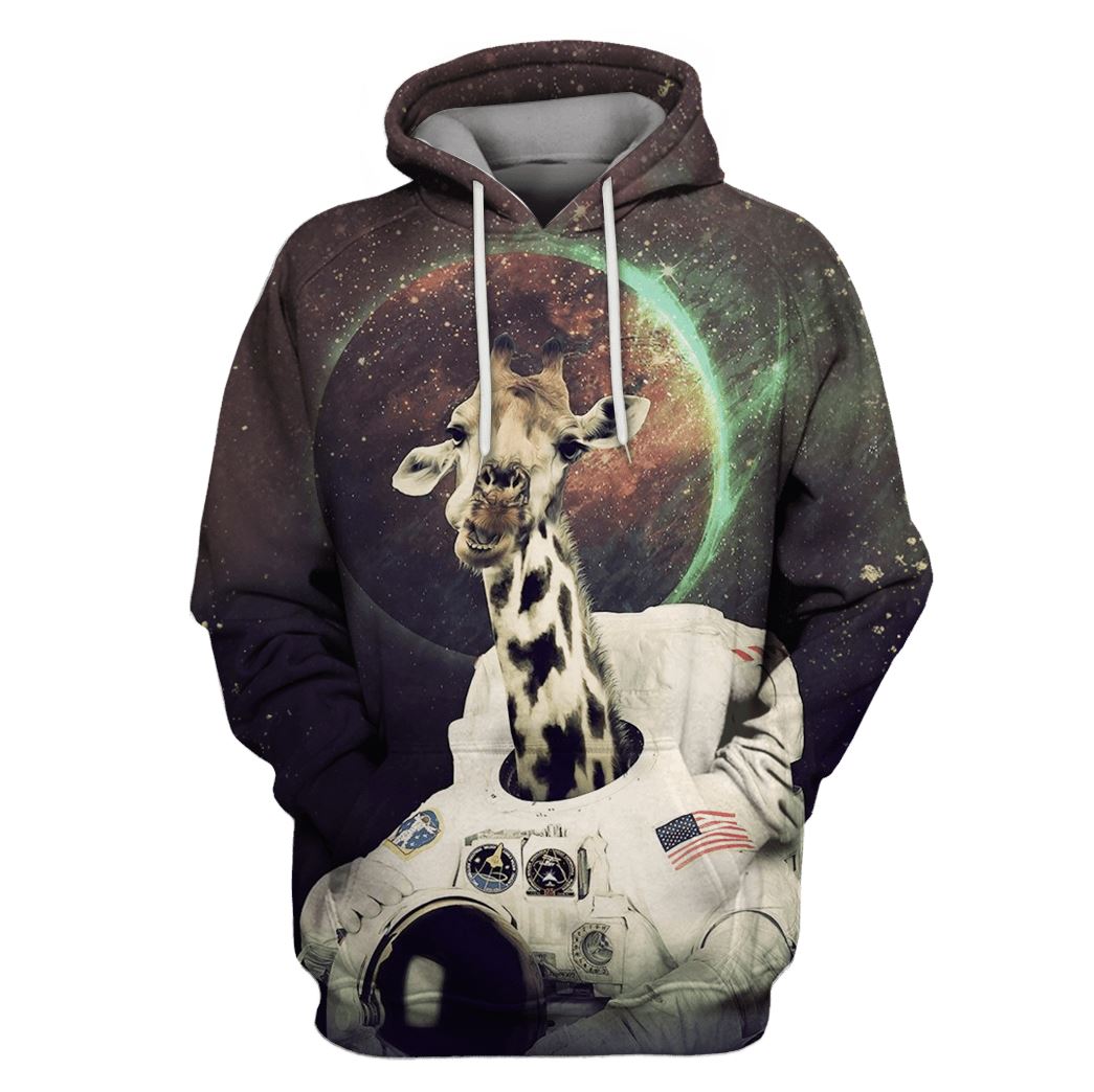 Astronaut Giraffe in space T-Shirts – Zip Hoodies Apparel