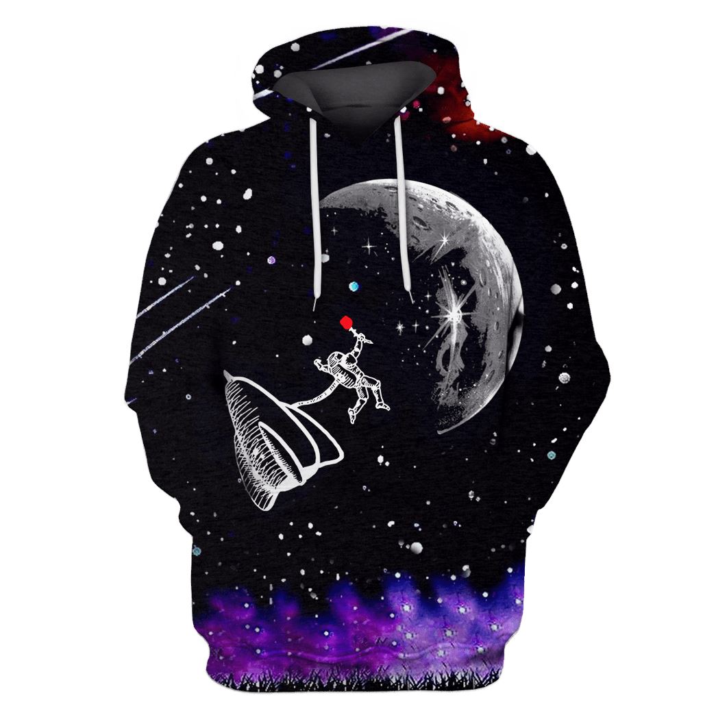 Astronaut Moving on the Moon Custom T-shirt – Hoodies Apparel