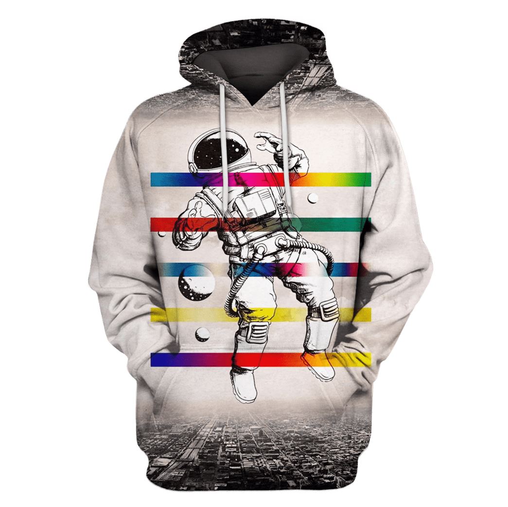 Astronaut Rainbow Weightless OuterSpace Custom T-shirt – Hoodies Apparel