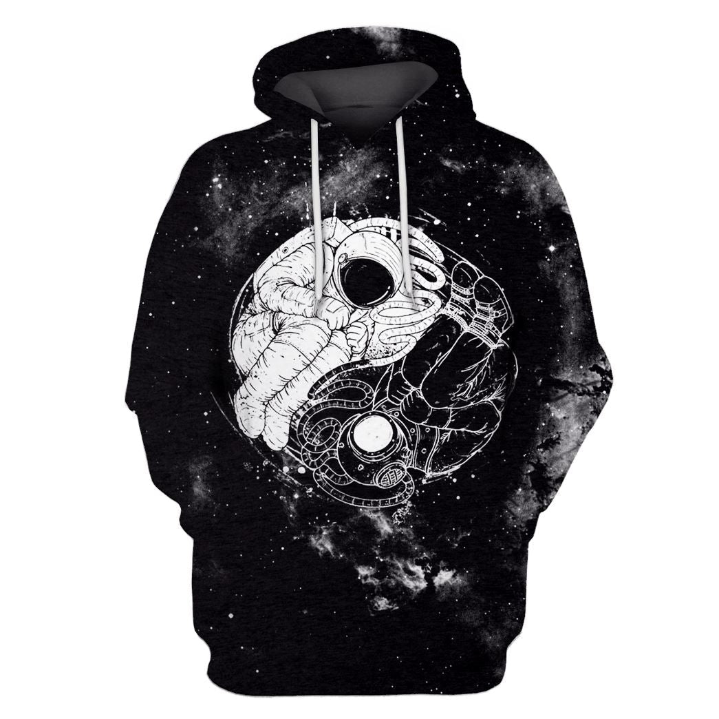 Astronaut Shaping into Yin and Yang OuterSpace Custom T-shirt – Hoodies Apparel