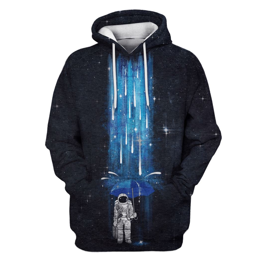 Astronaut Standing under the rain Custom T-shirt – Hoodies Apparel