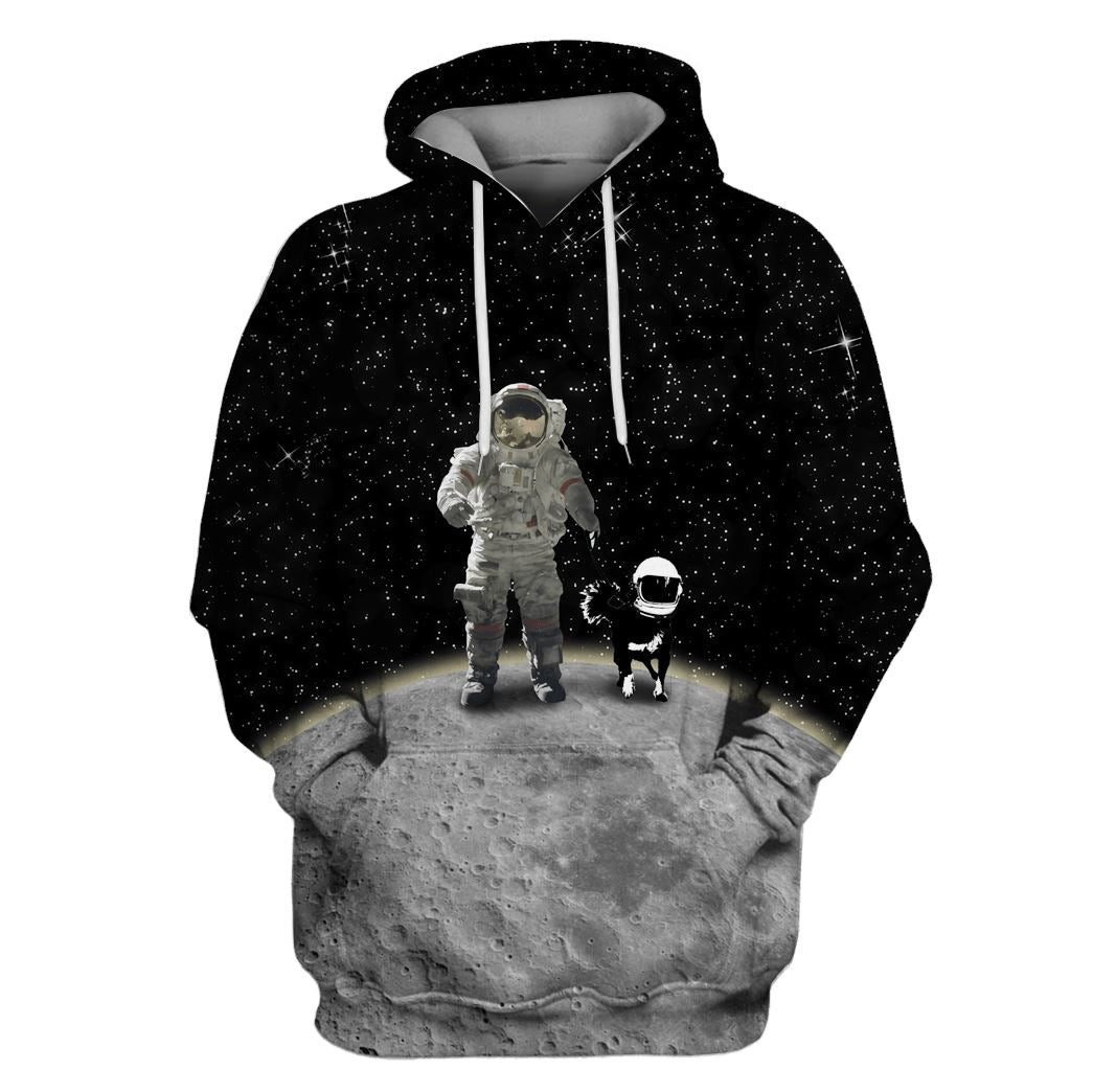 Astronaut walks on the moon’s surface Custom T-shirt – Hoodies Apparel