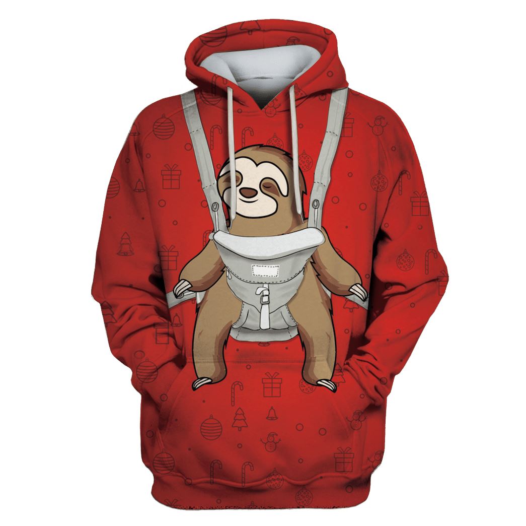 Baby Sloth On Christmas Custom T-shirt – Hoodies Apparel