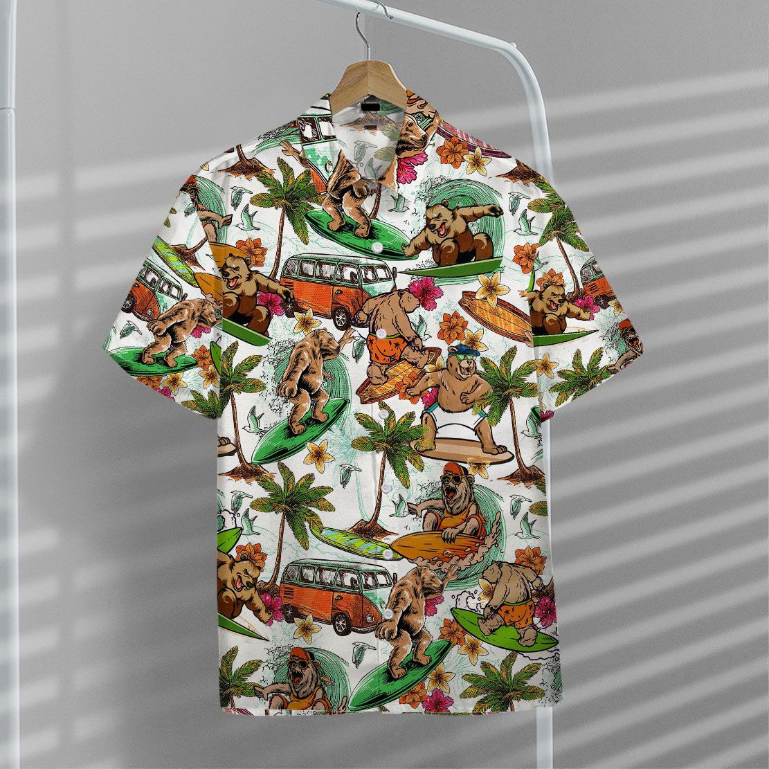 Bear Surfing Hawaii Shirt 7