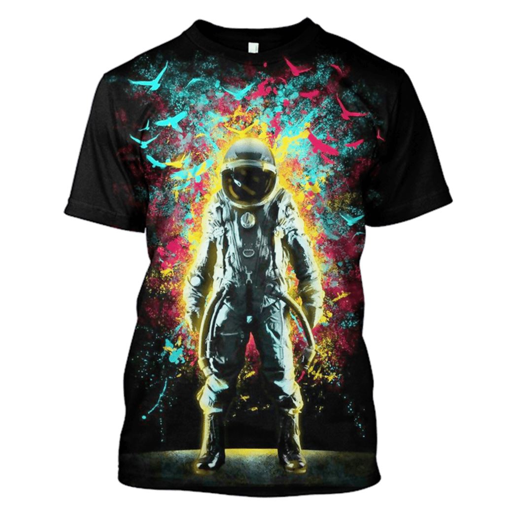 Black Astronaut in the space Custom T-shirt – Hoodies Apparel