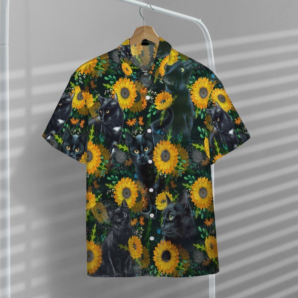 Black Cat Hawaii Shirt Custom Short Sleeve Shirt 7
