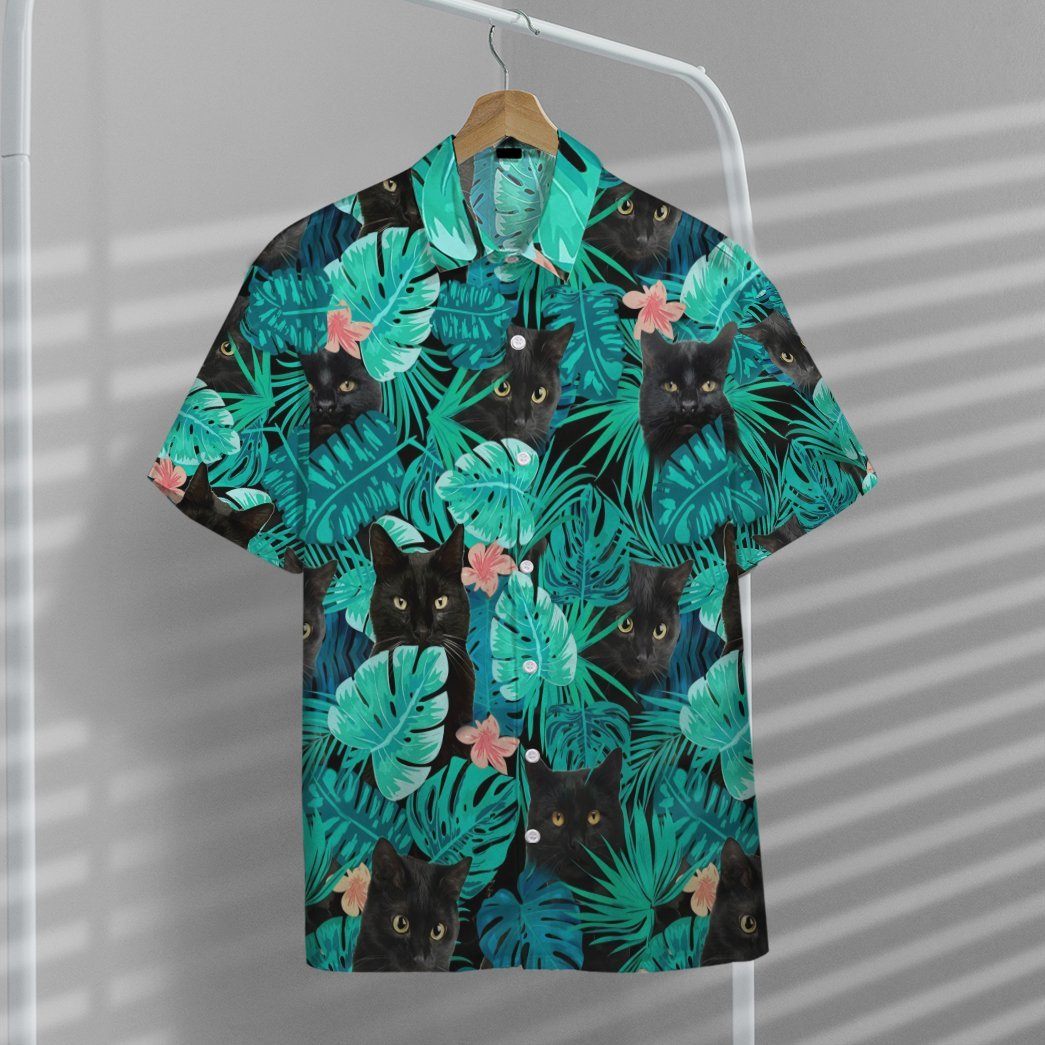 Black Cat Tropical Hawaii Shirt 7
