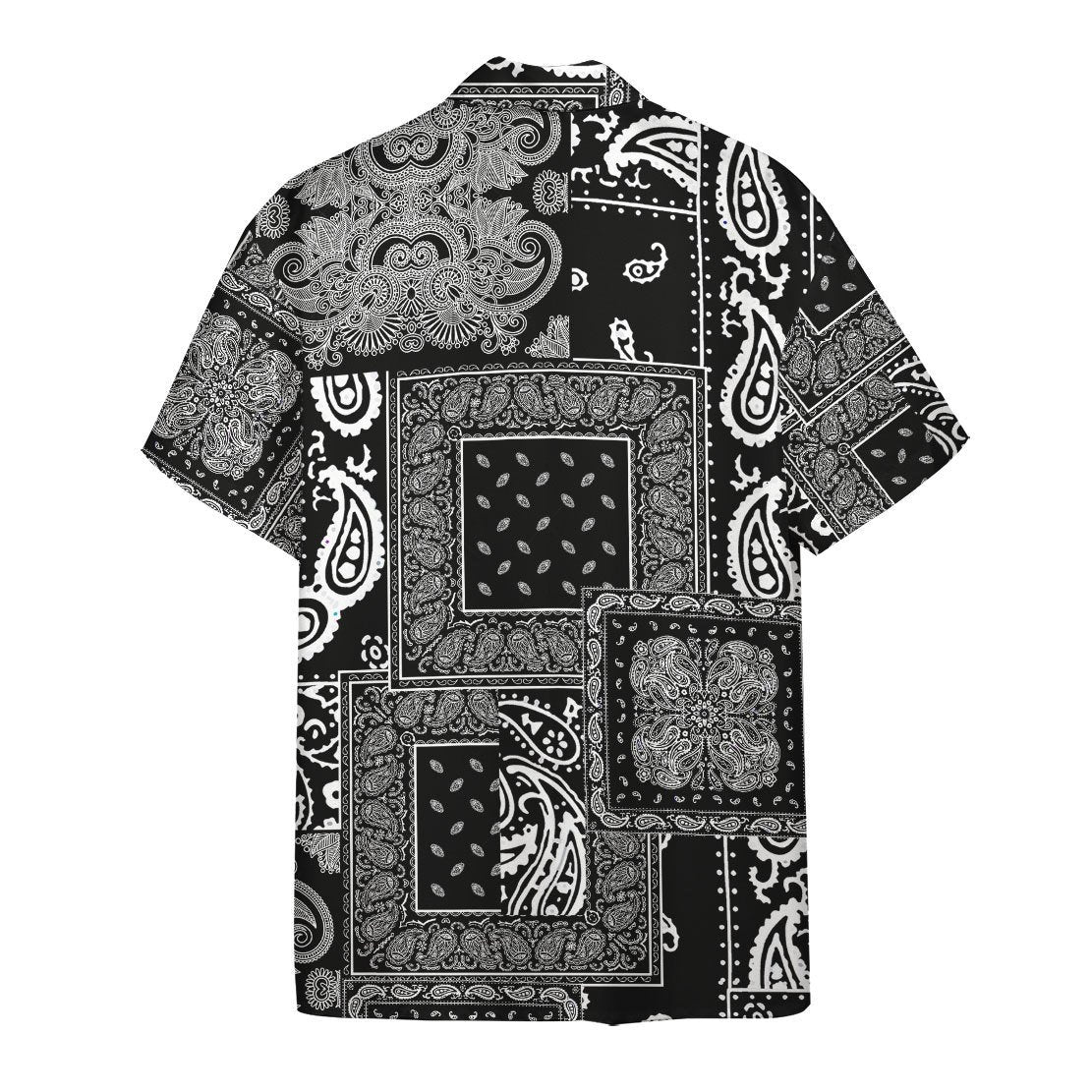 Black Multiple Paisley Bandanas Hawaii Shirt 1