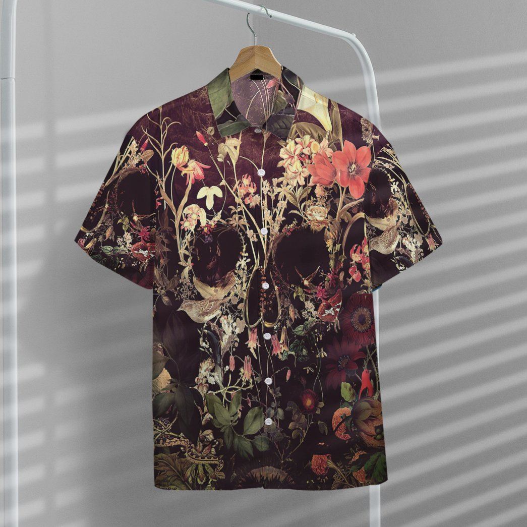 Bloom Skull Custom Hawaii Shirt 7