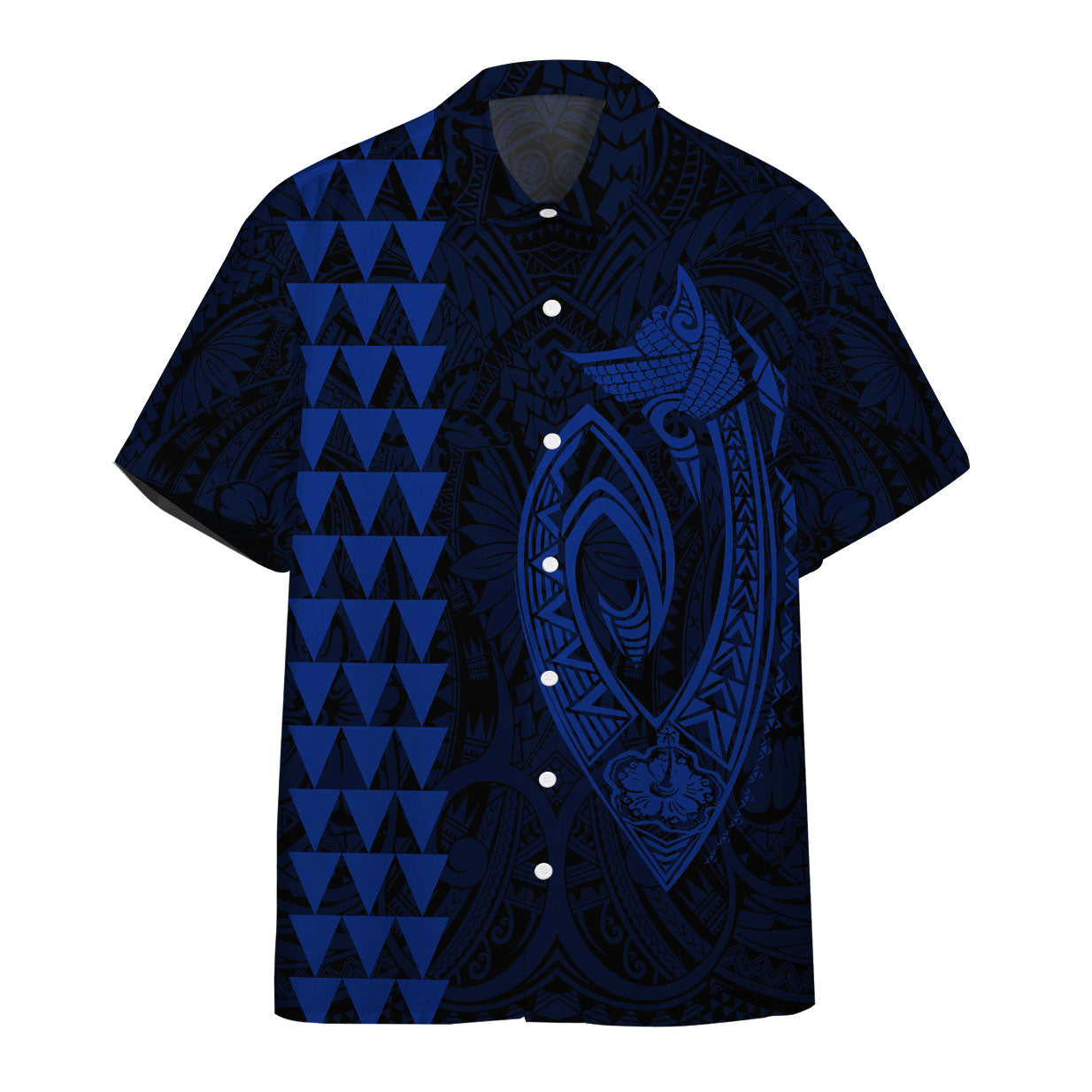 Blue Fish Hook Hawaii Shirt